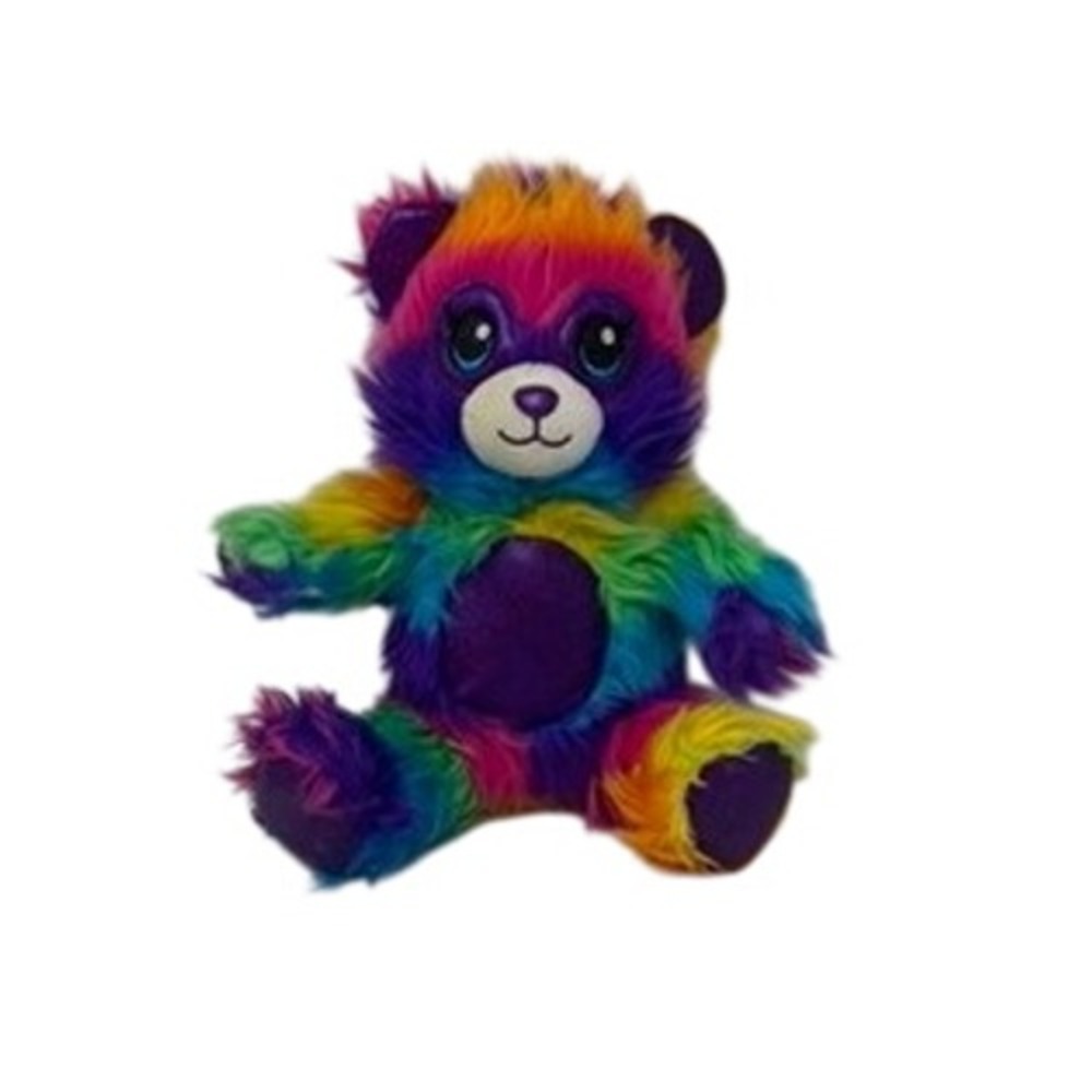 Build-A-Bear Fluffy Rainbow Panda 9" Plush Rare Edition Colorful Stuffed Animal